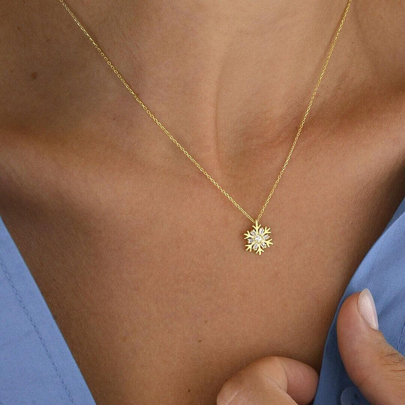 Gold Snowflake Necklace