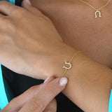 Diamond Horseshoe Bracelet in Gold