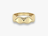 Solid Gold Pyramid Ring