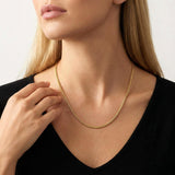 Gold Wheat Spiga Chain Necklace