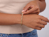 Gold Wave Link Bracelet