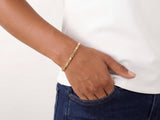 Diamond Shape Link Bracelet in Gold