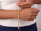 Geometric Diamond Link Bracelet in Gold
