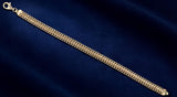 Chevron Weave Bracelet in Gold