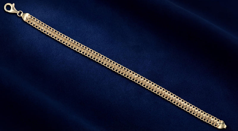 Chevron Weave Bracelet in Gold