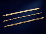 Diamond Shape Link Bracelet in Gold