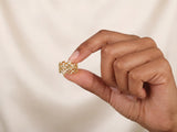 Gold Geometric Openwork Ring