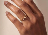 Solid Gold Linked Band Ring