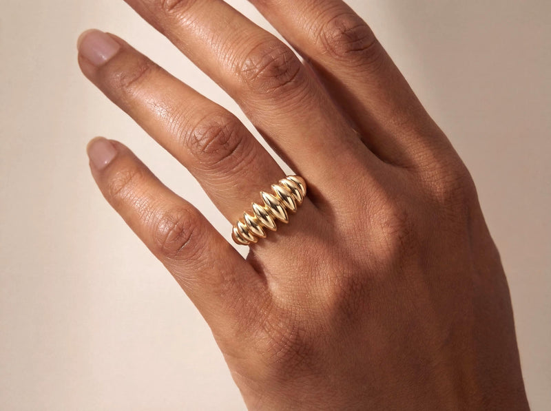 Solid Gold Dome Ring