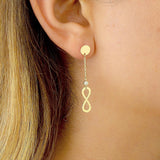 Infinity Drop Diamond Earrings