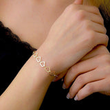 Gold Open Heart Bracelet
