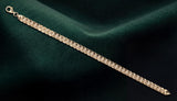 Geometric Diamond Link Bracelet in Gold