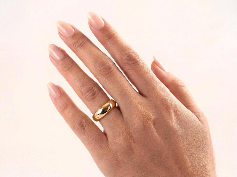 Solid Gold Classic Dome Ring