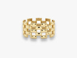 Gold Geometric Openwork Ring