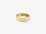 Gold Hexagon Band Ring