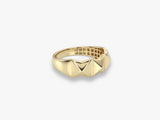 Solid Gold Pyramid Ring