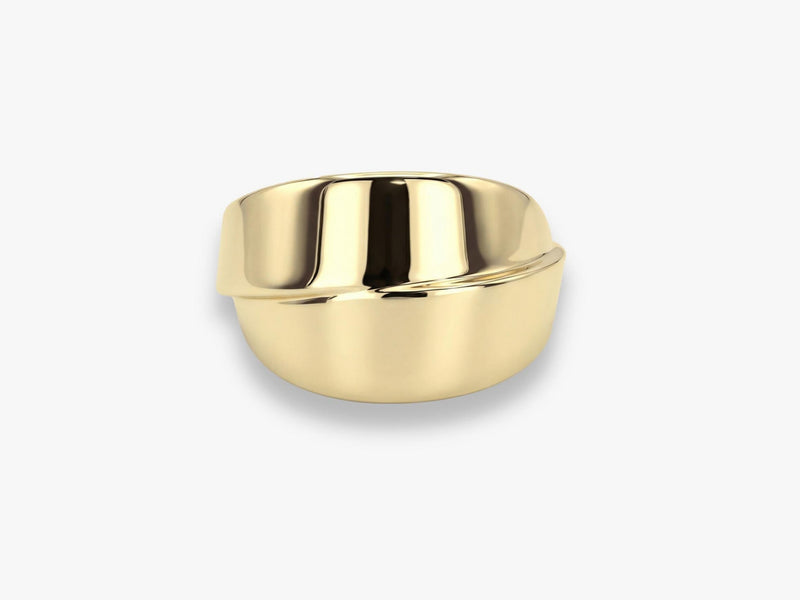 Modern Overlap Statement Gold Ring