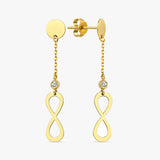 Infinity Drop Diamond Earrings