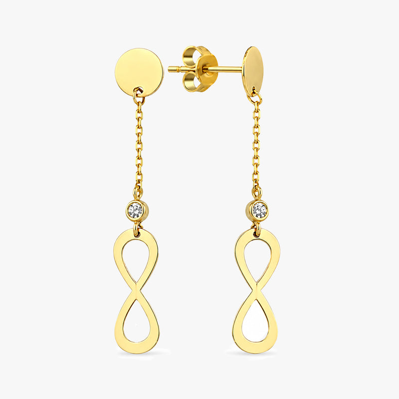 Infinity Drop Diamond Earrings