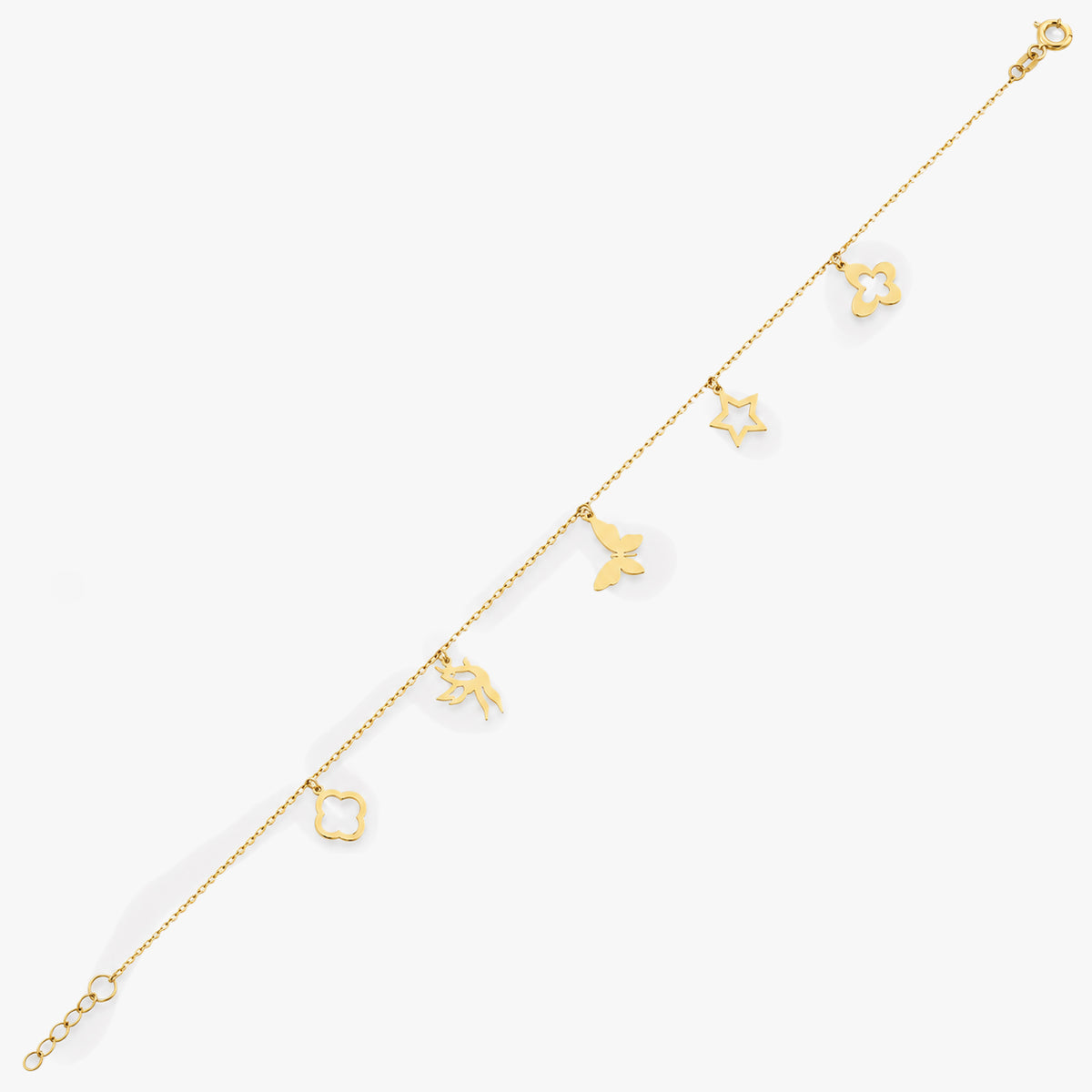 Gold Charm Bracelet