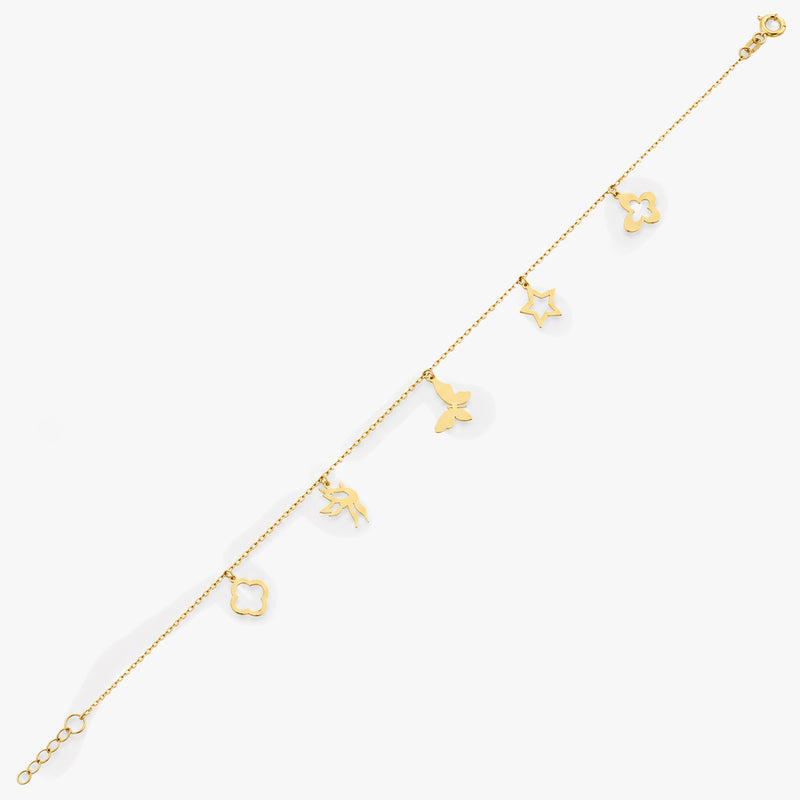 Gold Charm Bracelet