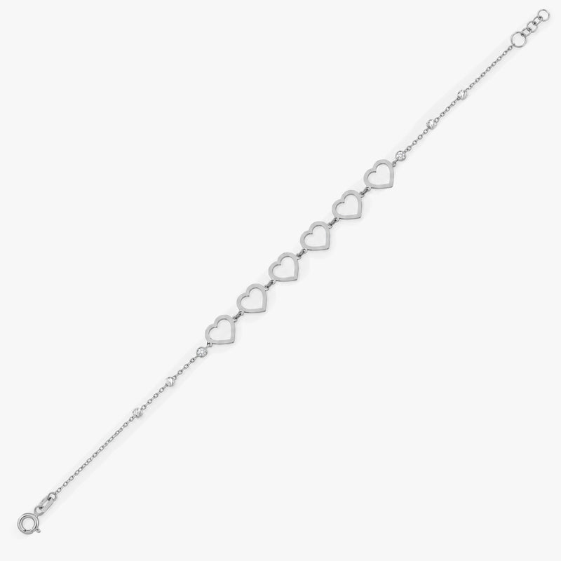 Gold Open Heart Bracelet