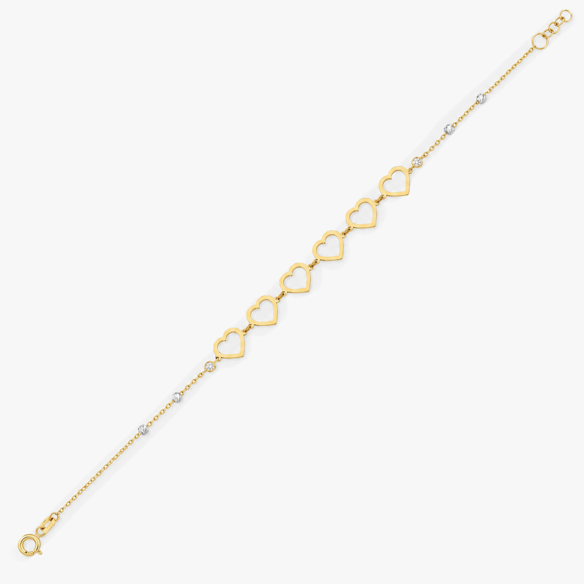 Gold Open Heart Bracelet