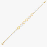 Gold Open Heart Bracelet