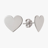 Solid Gold Heart Stud Earrings