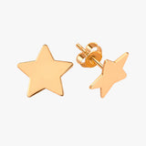 Gold Star Stud Earrings