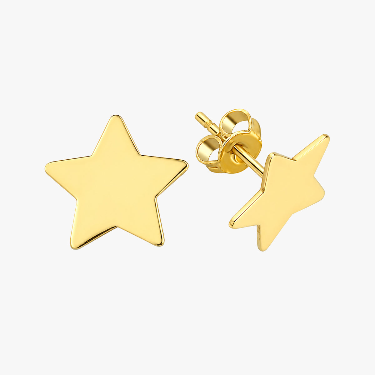 Gold Star Stud Earrings