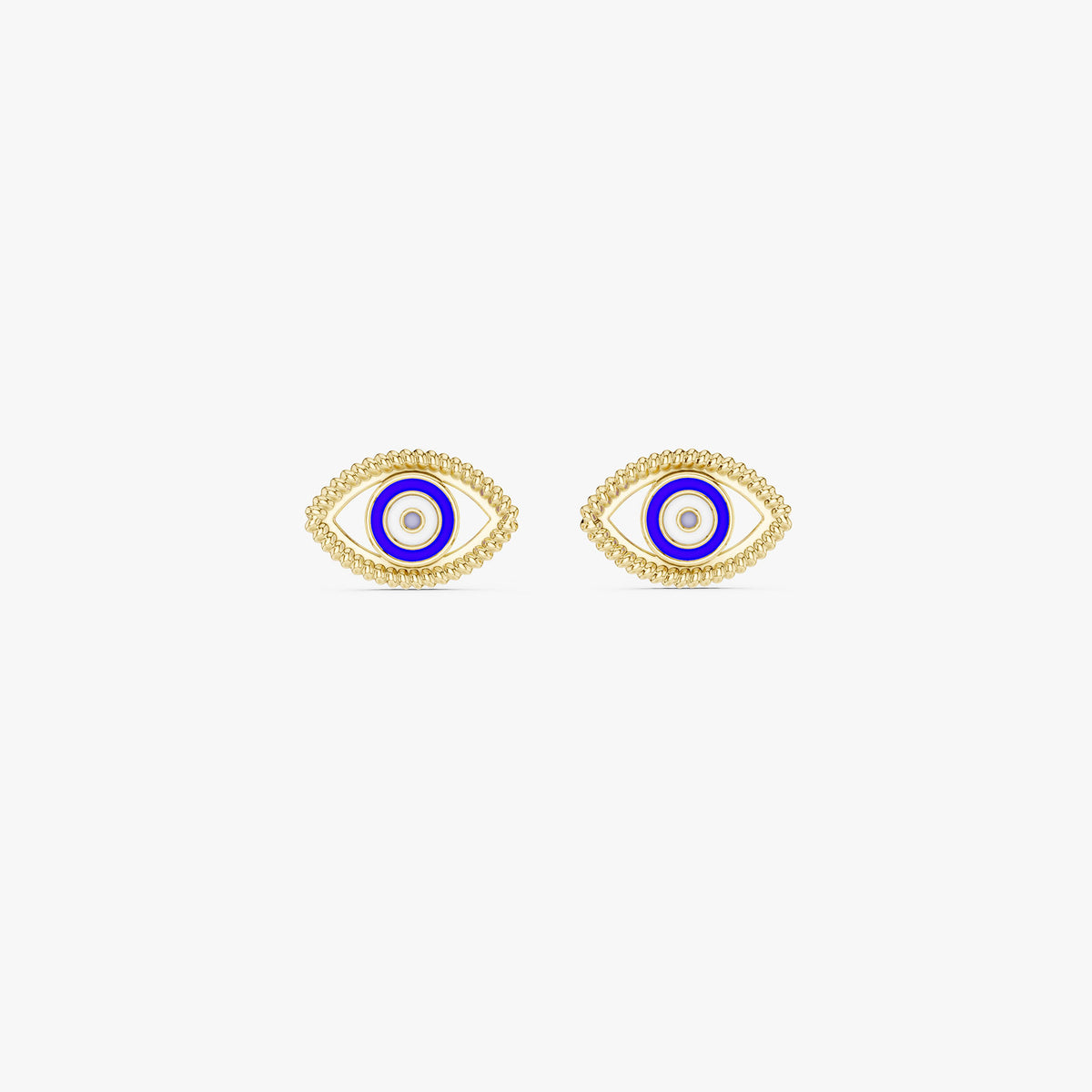 Gold Evil Eye Stud Earrings