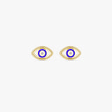 Gold Evil Eye Stud Earrings