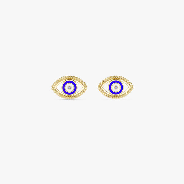 Gold Evil Eye Stud Earrings