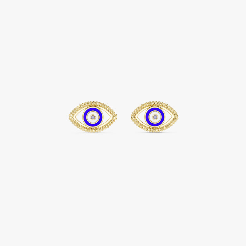 Gold Evil Eye Stud Earrings