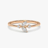 Marquise Diamond Leaf Ring