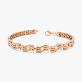 Gold Wave Link Bracelet