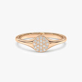 Diamond Cluster Signet Ring