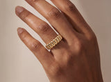 Fluted Dome Ring in Gold