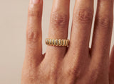 Fluted Dome Ring in Gold