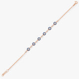 Gold Diamond Evil Eye Bracelet