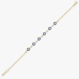 Gold Diamond Evil Eye Bracelet