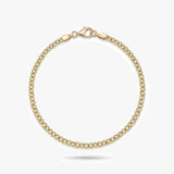 Solid Gold Rolo Chain Bracelet