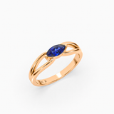 Marquise Shape Sapphire Ring in Gold