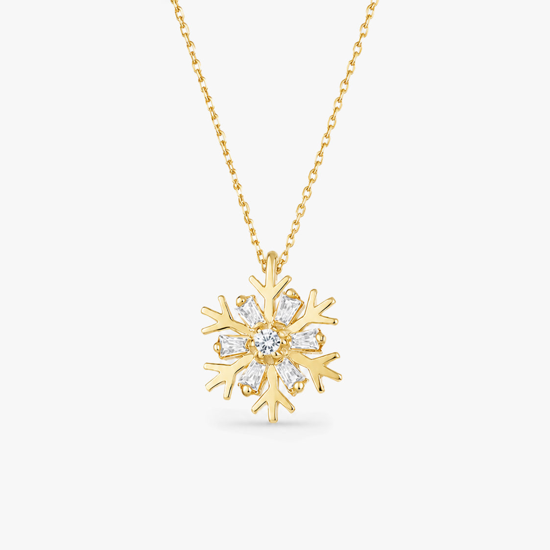 Gold Snowflake Necklace