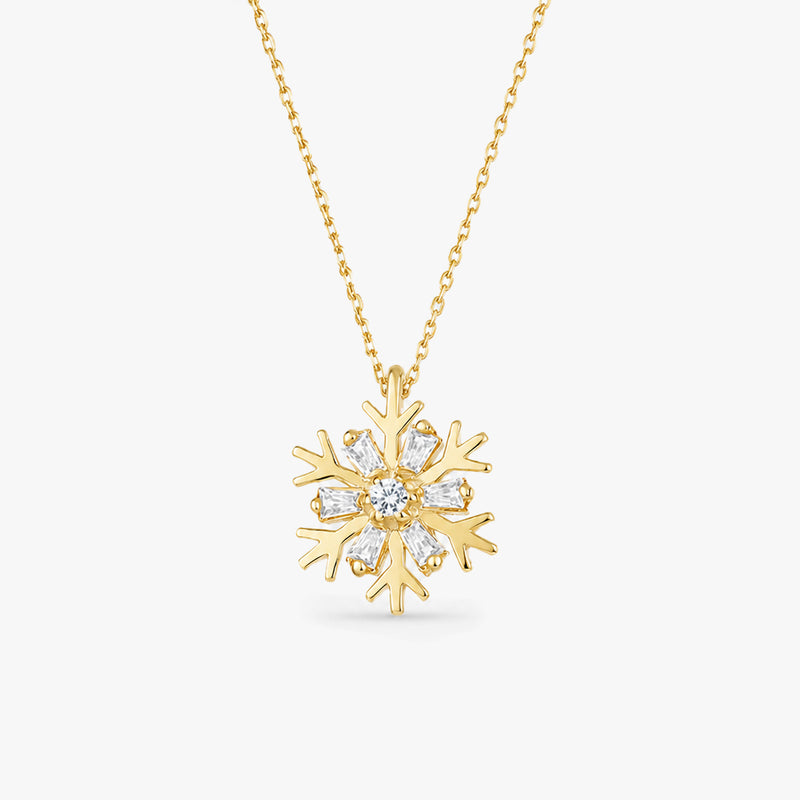 Gold Snowflake Necklace