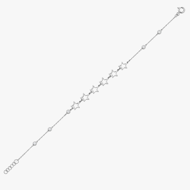 Gold Star Bracelet with Diamond