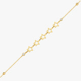 Gold Star Bracelet with Diamond