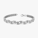 Gold Wave Link Bracelet