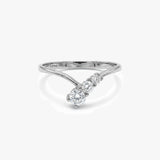 Gold Three-Stone Diamond Ring